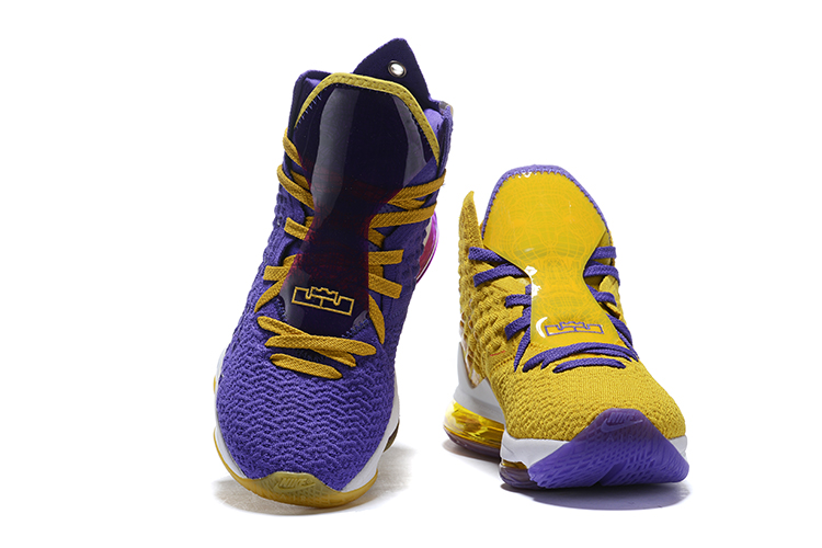 2020 Men Nike Lebron James XVII Yellow Purple Black Shoes